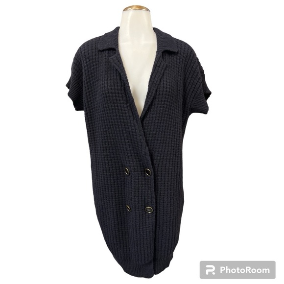 Stella McCartney Women's Square Knit Cashmere Longline Cardigan Sweater 8 US